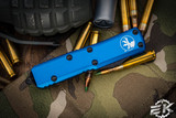 Microtech UTX-85 OTF Automatic Knife Blue 3" Drop Point Black 231-1BL (Preowned)