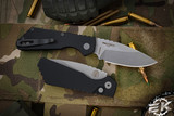 ProTech Strider PT+ Automatic Folding Knife Textured Black 3.05" MagnaCut Stonewash PT205