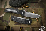 Protech Terzuola ATCF Automatic Knife Dark Matter FatCarbon Inlay 3.5" Magnacut Stonewash BT2731