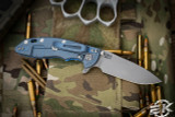 Rick Hinderer Knives XM-18 3.5" Skinny Slicer Blue G10, Battle Blue, Magnacut