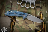 Rick Hinderer Knives XM-18 3.5" Skinny Slicer Blue Black G10, Battle Blue, Magnacut
