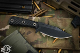 RMJ Tactical Night "UCAP" Fixed Blade Knife 4" Black Textured (Preowned)