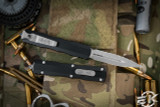 Microtech Dirac OTF Automatic Knife Black 3" Dagger Stonewash Apocalyptic Serrated  225-12AP