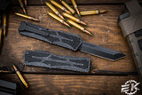 Heretic Knives "Colossus" Breakthrough Gray OTF Knife Battleworn Black 3.5" Tanto H040-8A-BRKGRY