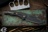 Medford Praetorian Slim Flipper Knife PVD Titanium 3.3" Tanto Black PVD