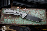 Toor Knives Chasm XLT Carbon Folding Knife Black G10/Titanium 3.13" Tanto Black Oxide 