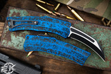 Heretic Knives "Roc" OTF Automatic Knife Blue 3" Stonewash H060-14A-BRKBLU