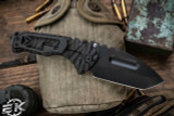 Medford Praetorian Ti "Predator" Sculpted PVD Knife 3.75" Tanto PVD Black