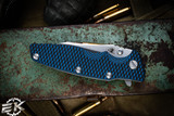 Rick Hinderer Knives EKlipse Flipper Blue/Black G10 3.5" Wharncliffe Stonewash 