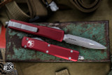 Microtech Ultratech OTF Automatic Knife Merlot Red 3.4" Dagger Apocalyptic 122-10APMR