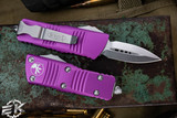 Microtech Mini Troodon OTF Automatic Cali Legal Knife Violet 1.9" Dagger Stonewash 238-10VI