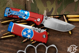 Chaves Knives Ultramar Redencion Street "Tenn Flag" Red Titanium Framelock 3.25" Drop Point