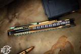  Marfione Custom Warhound Folder Antique Green Frag Titanium, Bronze Accents 3.75" DLC TT Finish 