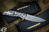 Shirogorov Knives "F95T" Custom Titanium Milled 3.75" Stonewash