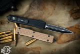 Microtech Ultratech OTF Knife Frag Tan G10 3.4" Dagger Black 122-1FRGTTAS