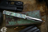 Heretic Knives Custom "Cleric 2" Stainless Handle Fat Carbon Inlay 4.25" Double Edge Mirror Polish