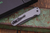 ProTech Malibu Manual Flipper Button Lock Knife Textured Grey 3.25" DLC Black Reverse Tanto 5206-GREY