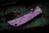 Spartan Blades Custom Harsey Folder "Paisley Pink" 3.25" Drop Point Damascus