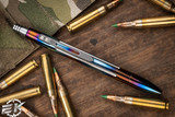Tuff Writer Retro Click Tactical Pen 5" Titanium Flame Anodized
