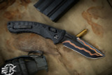 Marfione Custom Amphibian Carbon Fiber Ram-Lok  4" Tiger Mai Damascus