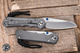 Chris Reeve Knives Small Inkosi Titanium Folding Knife 2.8" Insingo Stonewash (Blade Show Bead)