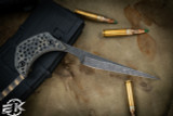 Bastinelli Knives "Gambler" Green G10 Fixed Blade Knife 3.85" Dark Stonewash