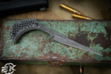 Bastinelli Knives "Gambler" Carbon Fiber/G10 Fixed Blade Knife 3.85" Dark Stonewash