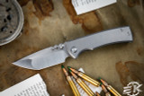 Chaves Knives Ultramar Redencion Street Titanium Folding Knife, Violet Skull Clip/Backspacer 3.25" Tanto