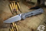 Left Hand-Chris Reeve Knives Large Inkosi Folding Knife Titanium, Blue Accents 3.6" MagnaCut Drop Point LIN-1001