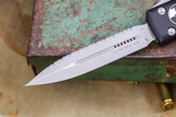 Microtech Ultratech OTF Automatic Knife Black 3.4" Dagger Stonewash Serrated 122-12 (Preowned)