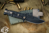 Medford USMC FF Fighter Flipper Knife Titanium PVD, Gold "American Flag" 4.25" Black PVD