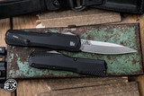 Kershaw LiveWire OTF Automatic Knife Black Aluminum 3.3" MagnaCut Spear Point Stonewash 9000