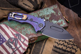 Medford Praetorian Genesis T Folding Knife Violet Flamed Titanium 3.3" Drop Point PVD