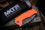 Medford Praetorian Scout M/P Folding Knife Hi-Vis Orange G10, Flamed HW/Clip 3.75" Tanto PVD