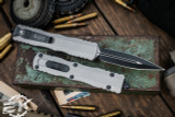 Microtech Dirac Delta OTF Automatic Knife Gray 3.75" Dagger Black 227-1TG