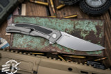 Shirogorov Ursus Quantium Folding Knife Black G10 3.75" Stonewash (MRBS)