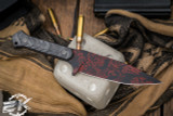 Blackside Customs Fedele X Fixed Blade Knife Camo Carbon 4.5" Red Two Tone Camo