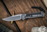 Chris Reeve Knives Small Sebenza 31 Bog Oak Inlay/Titanium Knife Left Hand 3" Drop Point S31-1101