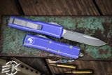 Microtech UTX-85 OTF Automatic Knife Distressed Purple 3.1" Drop Point Stonewash 231-10DPU