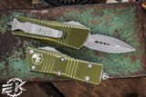 Microtech Troodon Mini OTF Automatic Knife Distressed OD Green 1.9" Dagger Stonewash (Cali Legal) 238-10DOD