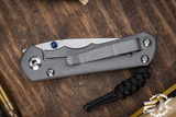 Chris Reeve Knives Small Inkosi Titanium Folding Knife 2.8" S45VN Tanto Stonewash (Preowned)