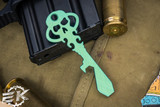 Chaves Knives Titanium Skeleton Key Tool Green Anodized Crosshatch
