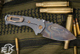 Medford Praetorian T Folding Knife Tumbled Titanium 3.75" Vulcan Drop Point