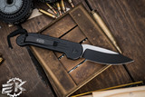 Microtech LUDT Black Aluminum Auto Folding Knife 3.4" Black Tactical 135-1T (Preowned)