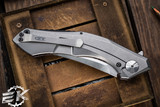 Zero Tolerance 0462 Sinkevich Red Carbon Fiber Flipper Knife 3.7" Stonewash/Satin (Preowned)