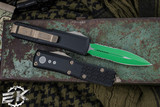 Microtech UTX-85 Jedi Master OTF Automatic Knife 3.1" Dagger Green Serrated  232-2JM