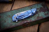 Rick Hinderer Knives XM-18 3.0" Spanto Knife Coyote G10, Stonewash Blue