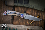 Spartan Blades Custom SHF Harsey Folder Knife "Storm Watch" Titanium 3.25" Stonewash