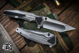 Arcane Design "Creature" Titanium Grey 3.75" Tanto Satin