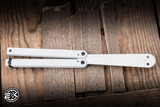 Squid Industries Squiddy Trainer Butterfly Balisong 4.3" White Polymer